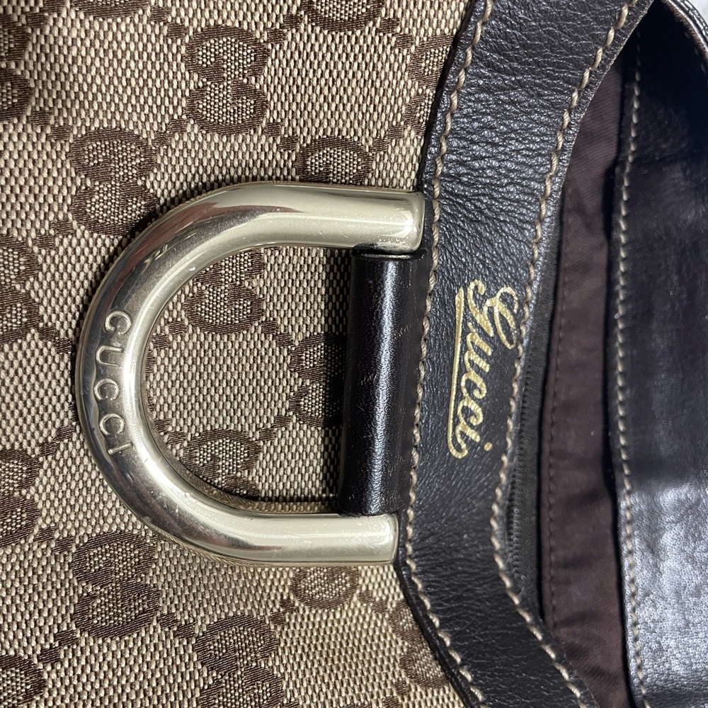 Gucci Brown Monogram Handbag, Wallet, and keychain wallet - Picture 12 of 16